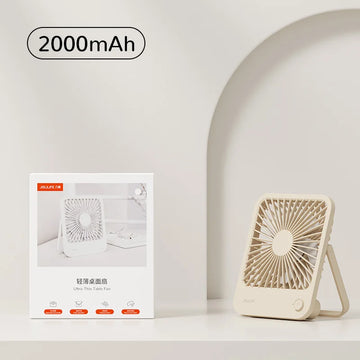 Fanio Portable Desk Fan, USB Rechargeable, Ultra-Quiet with 4-Speed Powerful Wind for Office