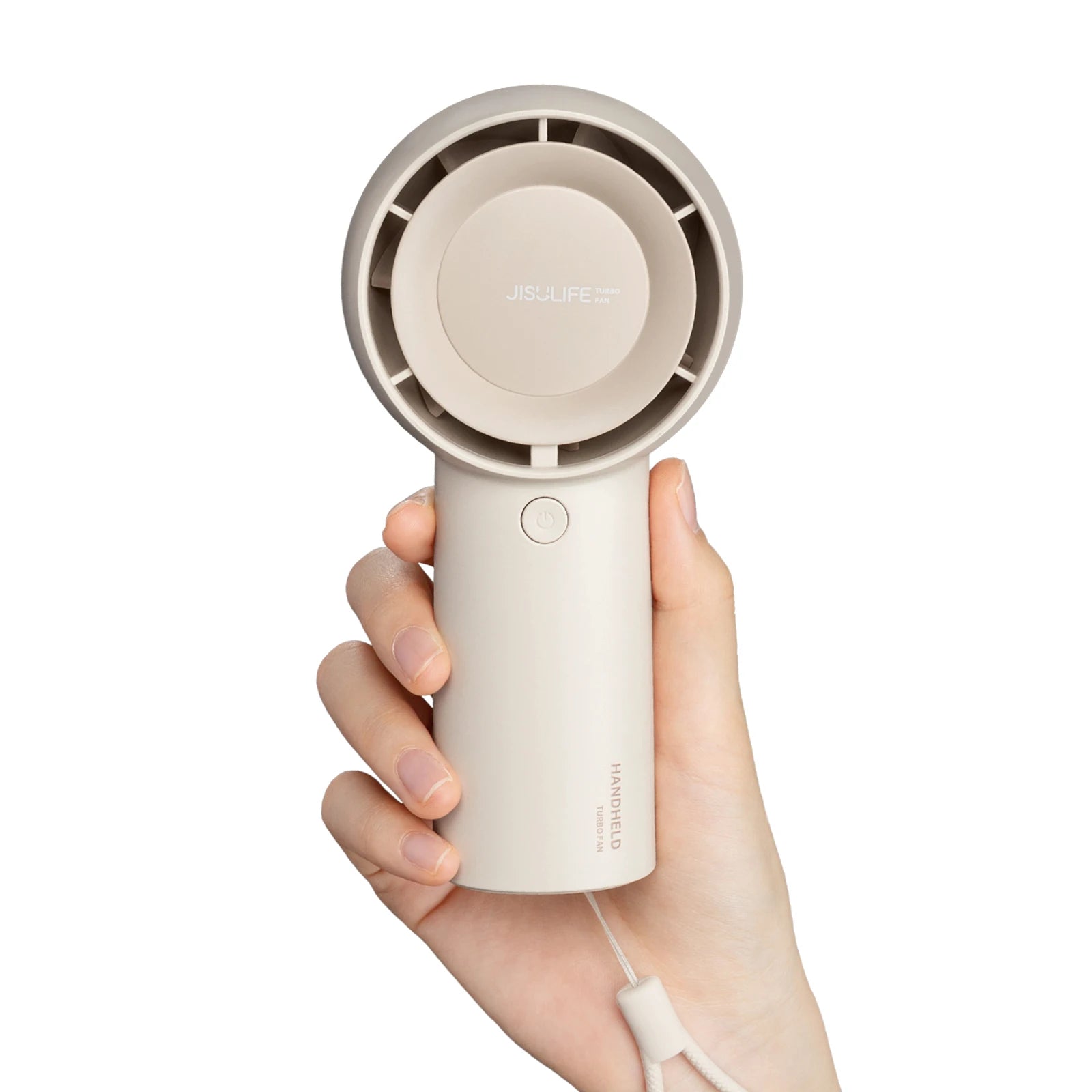 Fanio Handheld Turbo Fan, 4000mAh Rechargeable, 5-Speed Pocket Fan for Travel & Home