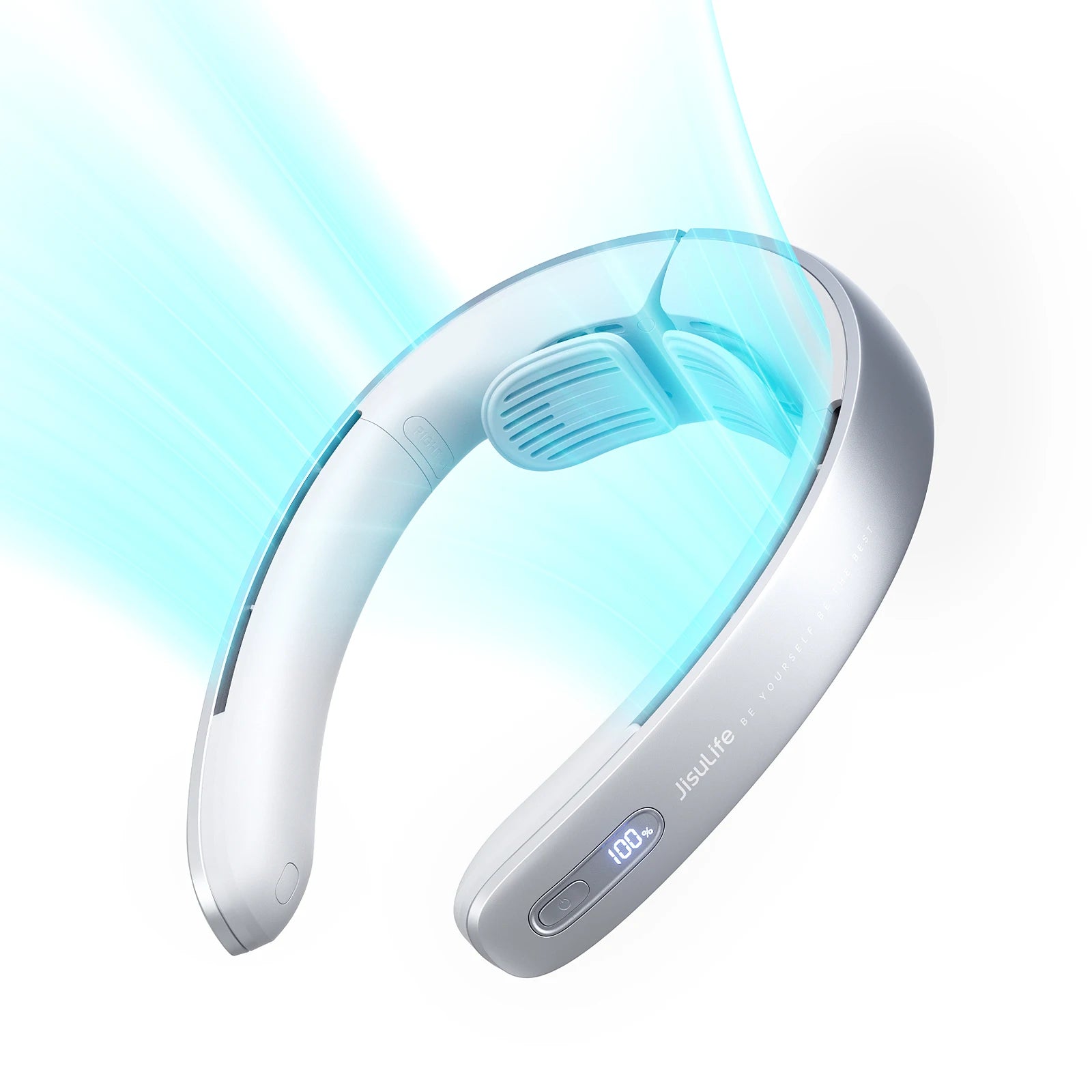Fanio Portable Neck Fan, 5000mAh Rechargeable, 100-Speed Wind, 17H Runtime