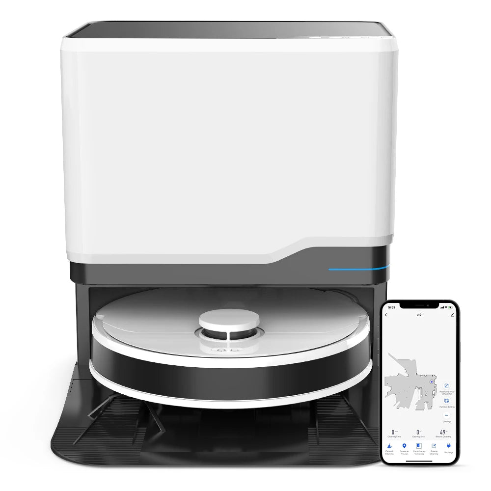 Fanio X20max 6000Pa Robot Vacuum Cleaner Self Empty Station LDS SLAM TOF Laser Radar System Floors Maps Selective Zone Cleaning