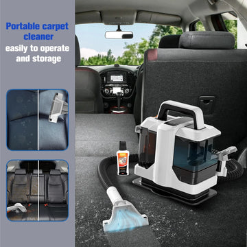 Fanio Handheld Carpet Cleaner 15KPa/450W Portable Spot Cleaner Sofa Carpet Curtain Car Seat Built-in Spray & Suction Cleaning