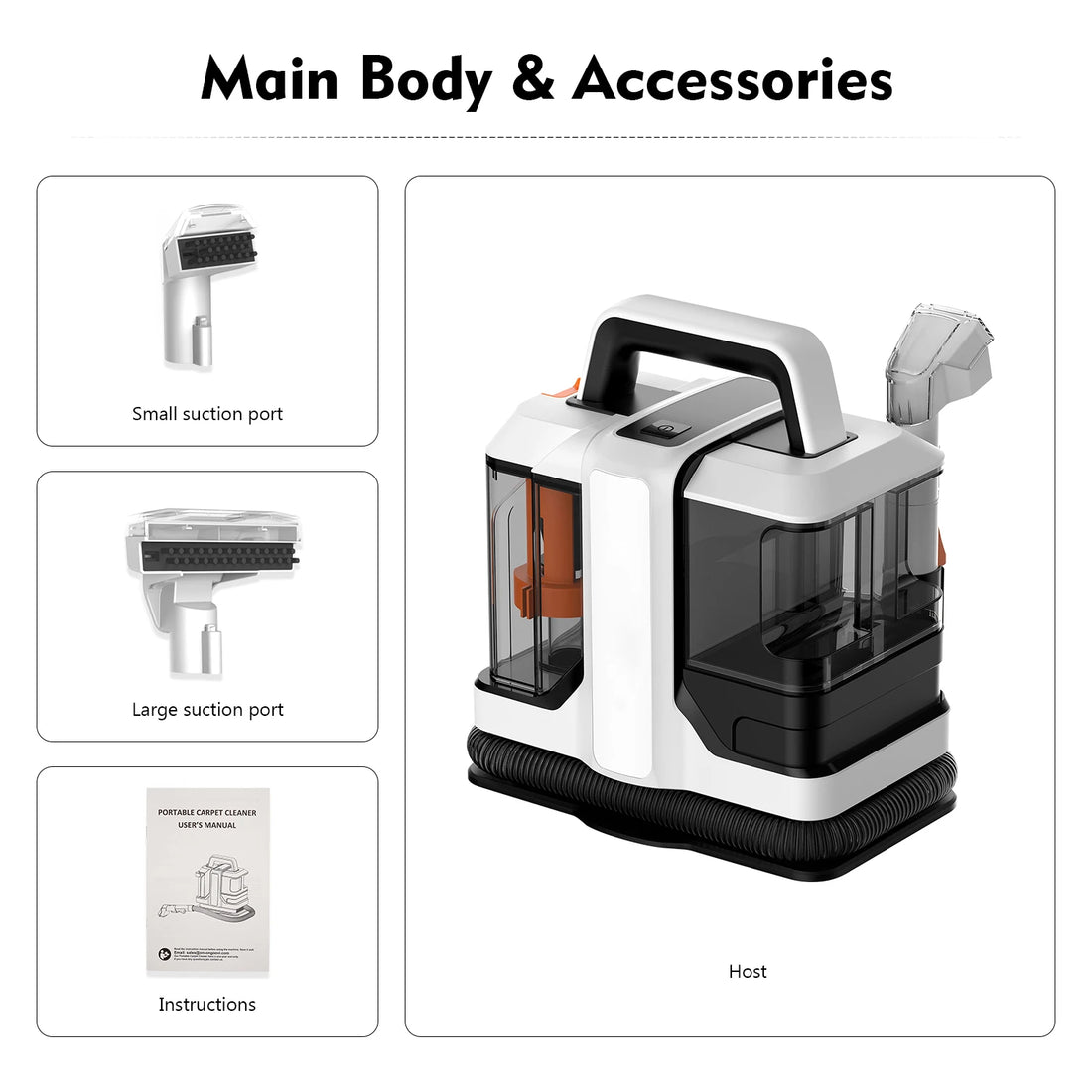 Fanio W05 Fabric Cleaner 750W 6000Pa ABS Tank Dual Water System Carpet Home Deep Cleaning 328 Anniversary Sale Special Offer