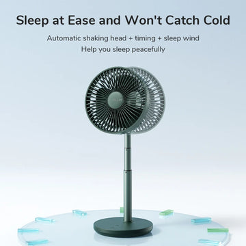 Fanio Portable Desk Fan, 8000mAh Rechargeable, 5-Speed Silent Table Fan for Home & Office
