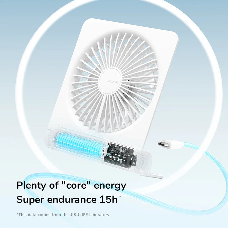 Fanio Mini Portable Fan, USB Rechargeable, Quiet Foldable Desk & Hanging Fan for Home, Office & Travel