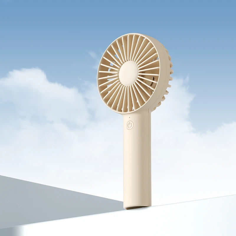 Fanio Mini Handheld Fan, USB Rechargeable, Strong Wind & Quiet, Portable Pocket Fan for Office & Students