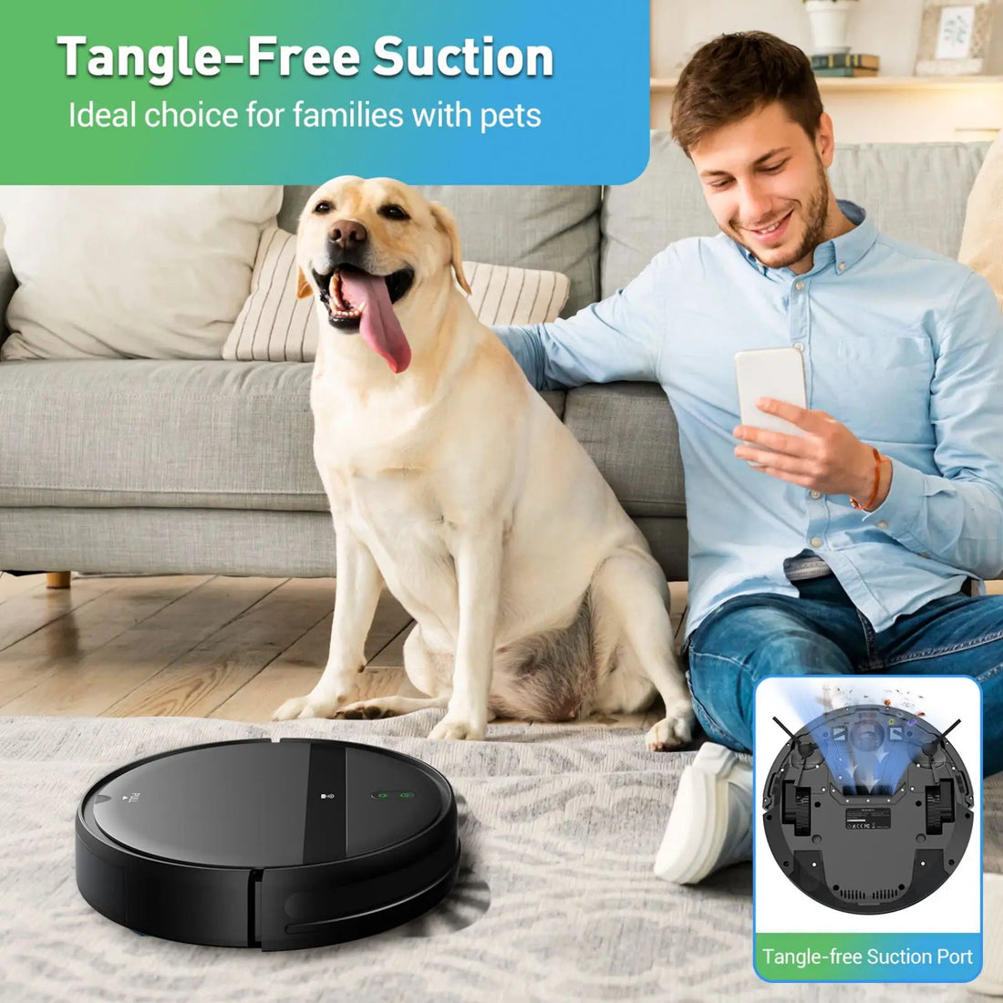Fanio G20 Robot Vacuum Cleaner 6000Pa Auto-Clean 3in1 Mop & Sweep 2500mAh Battery Smart WiFi Quiet Strong Suction for Pet Hair