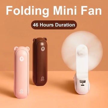 Fanio Mini Handheld Fan, 4500mAh USB Rechargeable, Silent Pocket Fan for Home & Travel