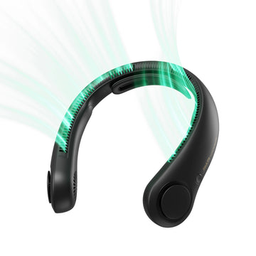 Fanio Upgraded Portable Neck Fan, 5000mAh Rechargeable, 5-Speed Hands-Free Wearable Cooler