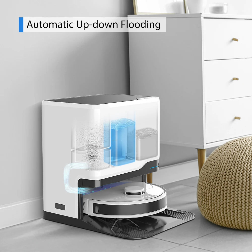 Fanio X20max 6000Pa Robot Vacuum Cleaner Self Empty Station LDS SLAM TOF Laser Radar System Floors Maps Selective Zone Cleaning