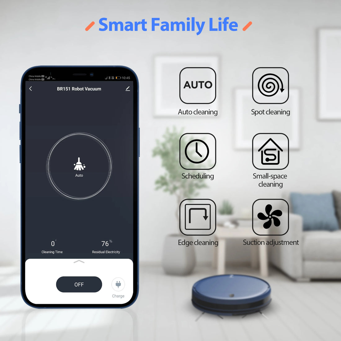 Fanio BR151 Robot Vacuum Cleaner 6000Pa Strong Suction 2500mAh Battery 3in1 Mopping Sweeping Suction Smart Home Support Wifi