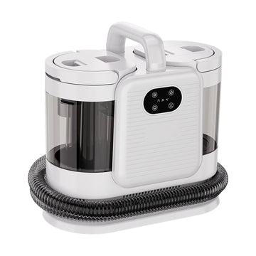 Fanio C988 Handheld Fabric Cleaner 1650W/6000Pa Steam Sterilize Vac-Wash 2-in-1 & Window Wiping Compact for Carpet/Hardwood